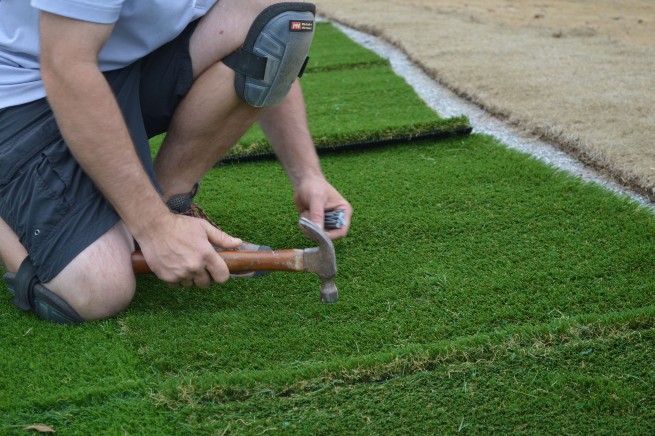 Asheville artificial grass installation - infill